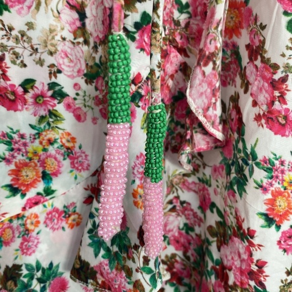 Rococo Sand "Vie" Floral Print Wrap Style Mini Dress Floral Size Medium - Picture 5 of 12